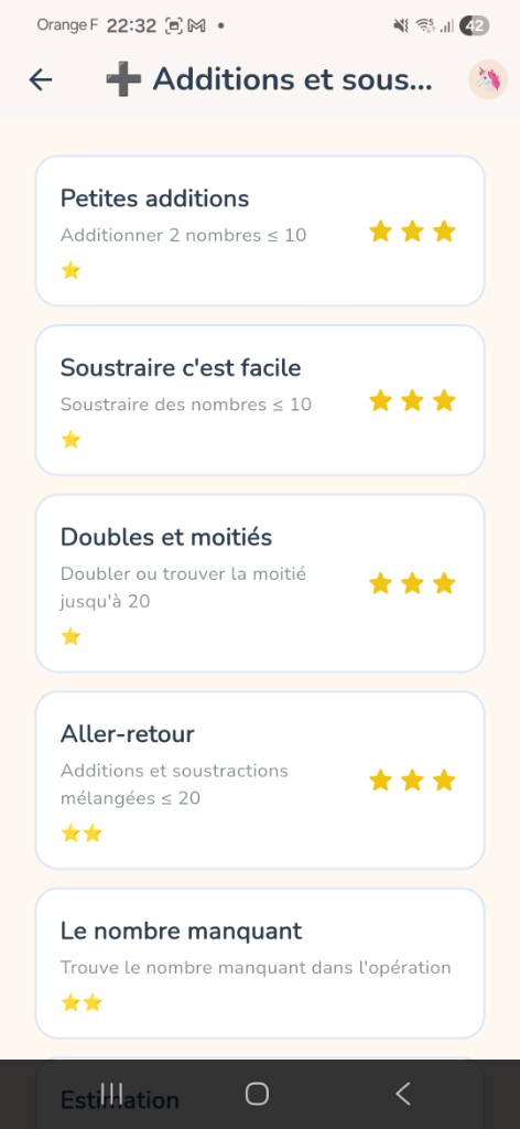 Liste d'exercices dans un thème (mathématiques)